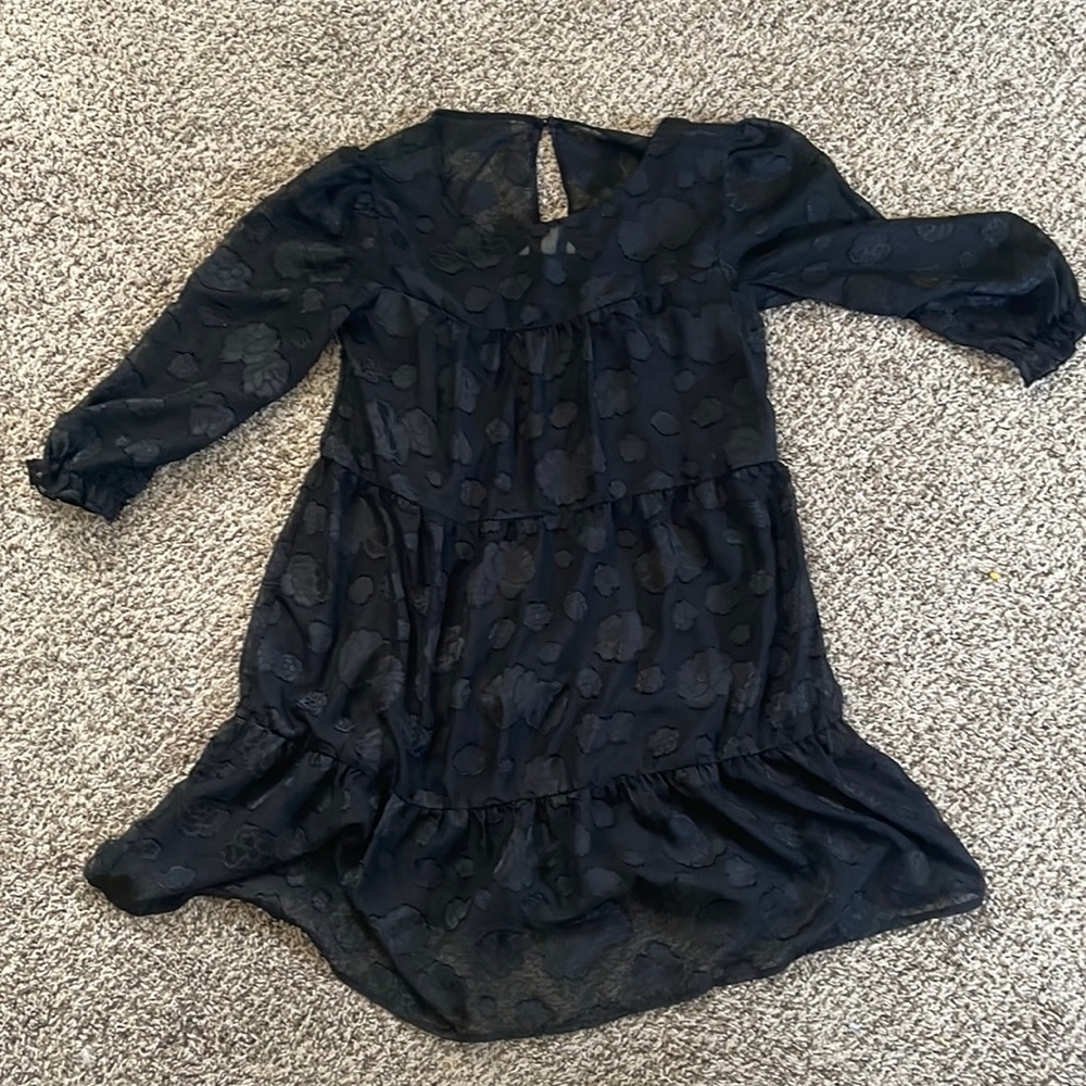 Black flora Dress